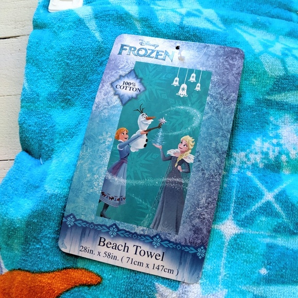 Disney Bath Disney Frozen Beach Towel Elsa Olaf Anna 28 X 58 Poshmark